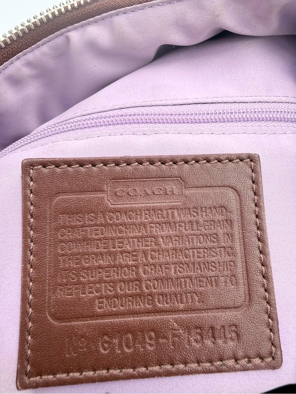 Y2K Coach Ashley F15445 Brown Leather Handbag Satchel Hobo W/ Dust Bag Excellent - Picture 8 of 11